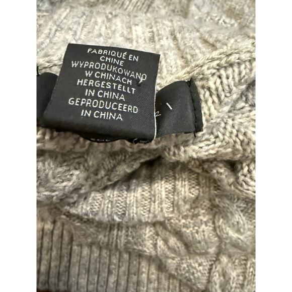 GUC Women's Tahari Light Gray Mock Turtleneck Sweater Midi Dress XS - Picture 7 of 8